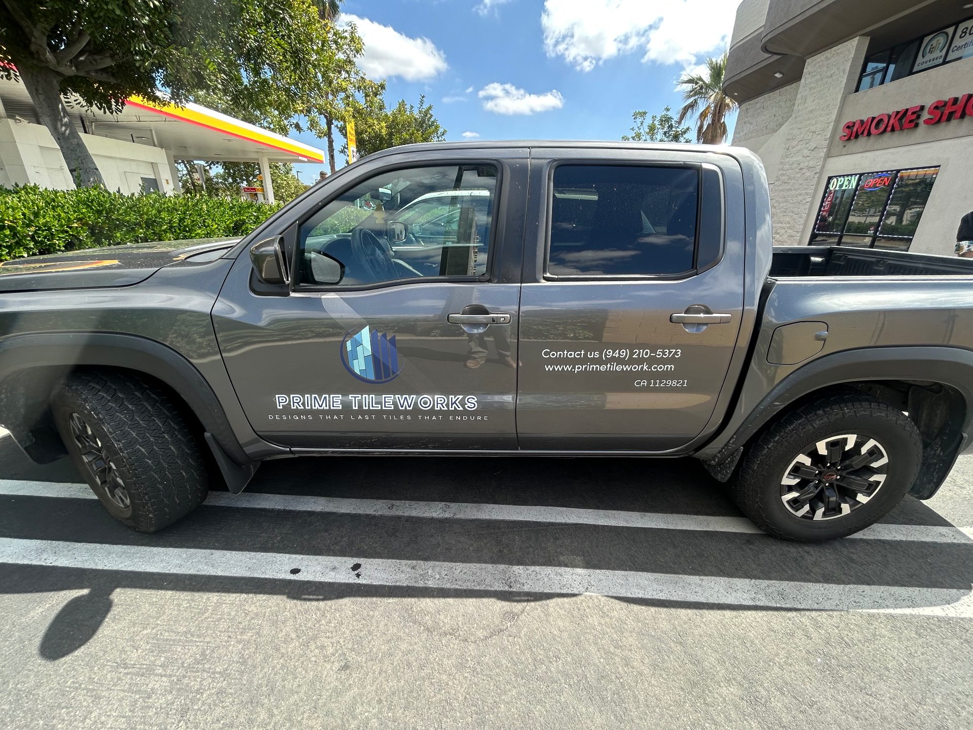 Prime Tileworks branded service truck